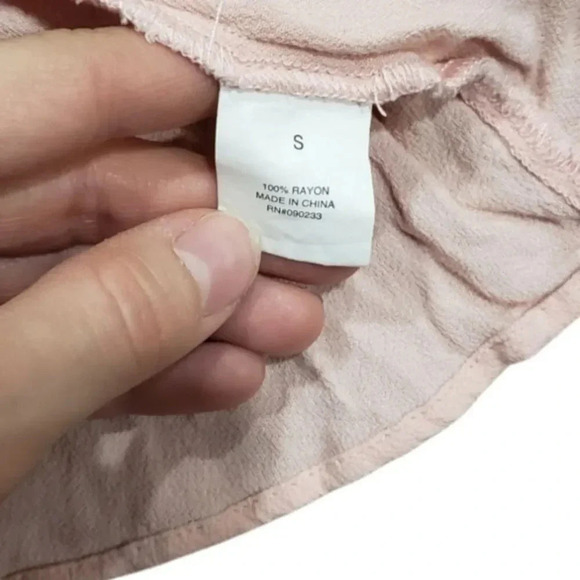 Kendall & Kylie Blush Pink Crepe Crop Cami Top S - Picture 3 of 4